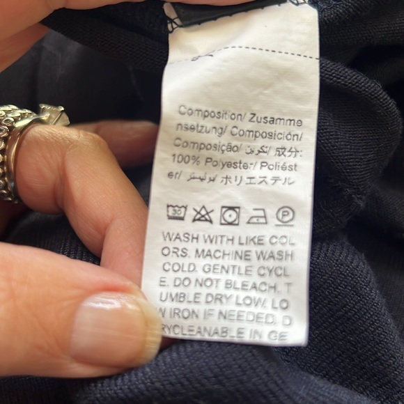 Navy V-Neck Long Sleeve Top - Picture 7 of 7